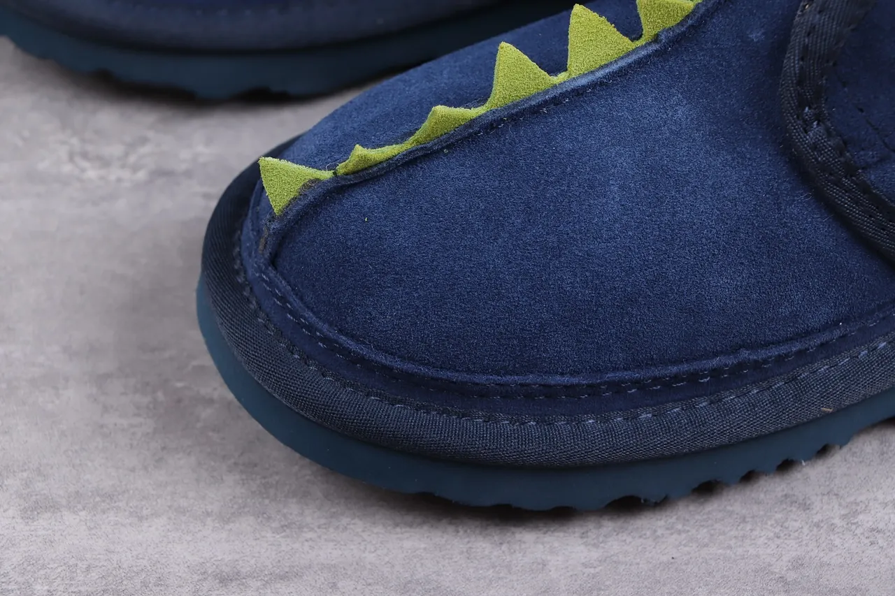 UGG Tasman Navy Green Suede Upper Shearling-Lined Snow Boots 4
