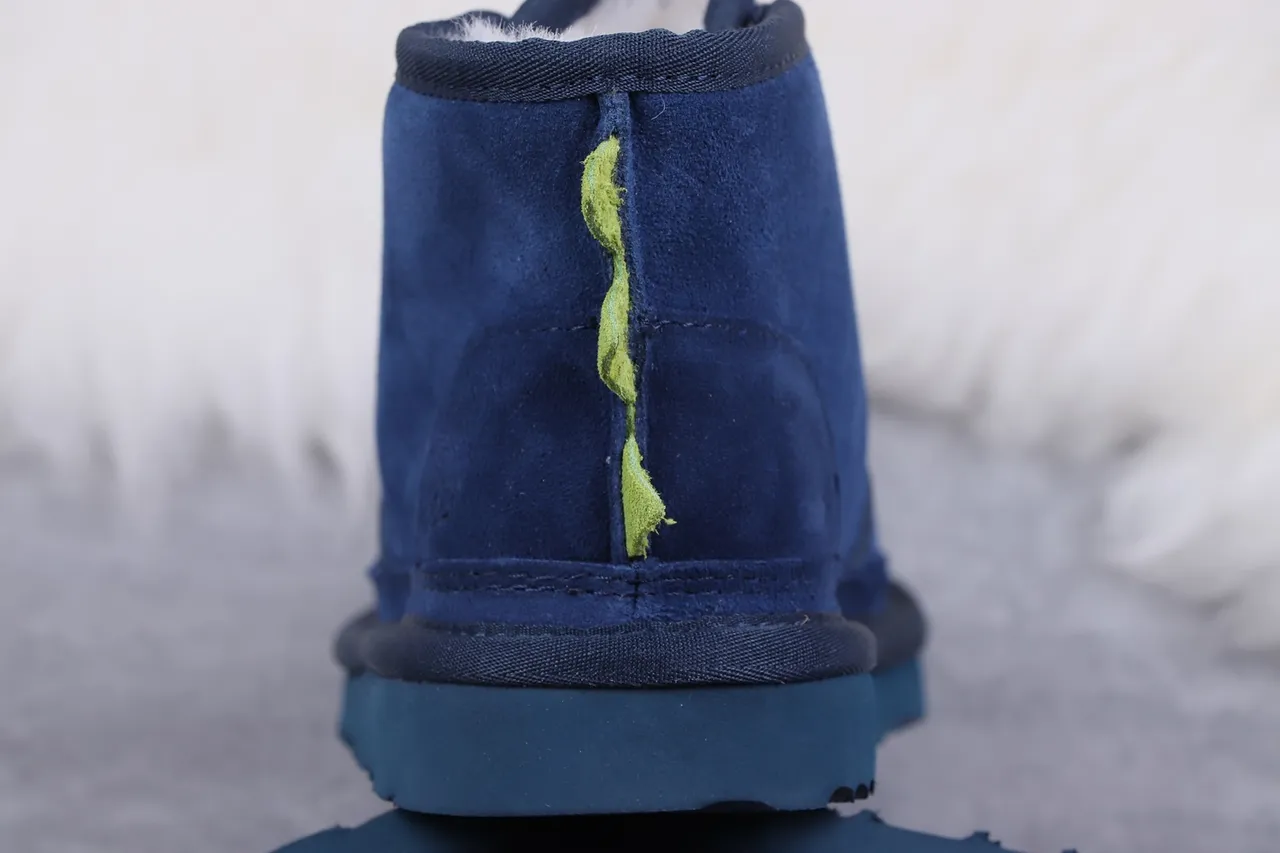 UGG Tasman Navy Green Suede Upper Shearling-Lined Snow Boots 5