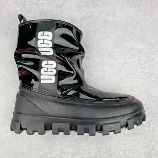 UGG Tasman-Style Glossy Black Snow Boots