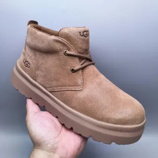 UGG Tasman Tan सूड लेस-अप एंक्ल बूट