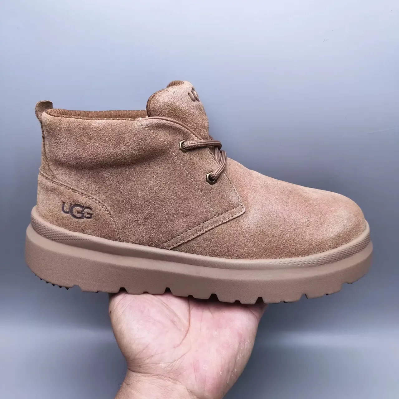 UGG Tasman Tan bottes à la cheville en daim lacées 5