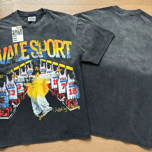 Vale Forever Acid-Wash Black Graphic T-Shirt 4