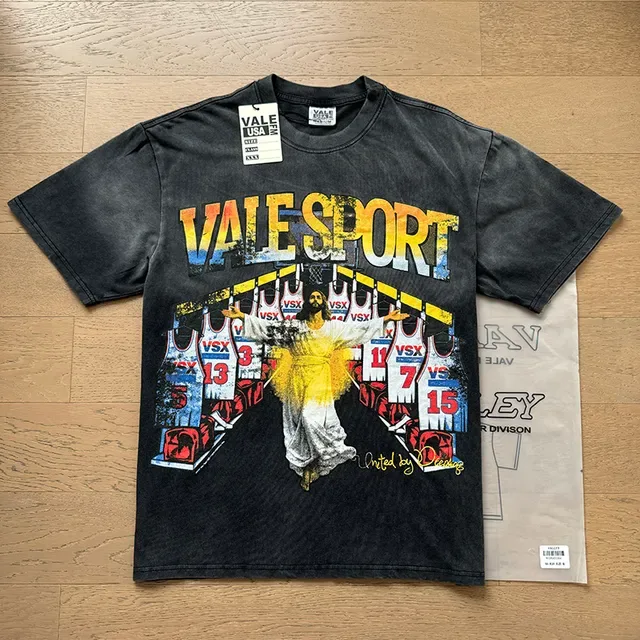 Vale Forever Acid-Wash Black Graphic T-Shirt 6