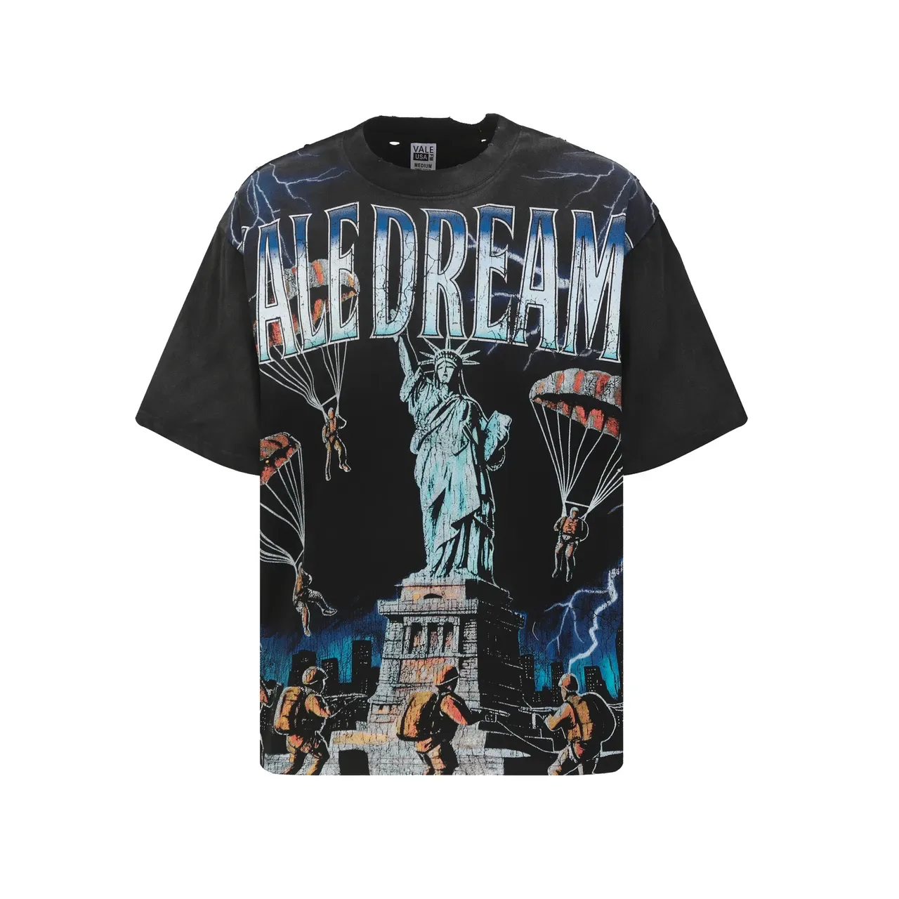 Vale Forever Camiseta Oversized Gráfica Desgastada 3