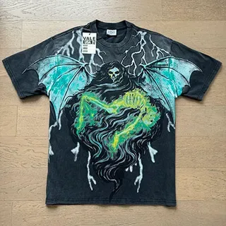Vale Forever Valley Dreams Distressed Black Graphic T-Shirt 2