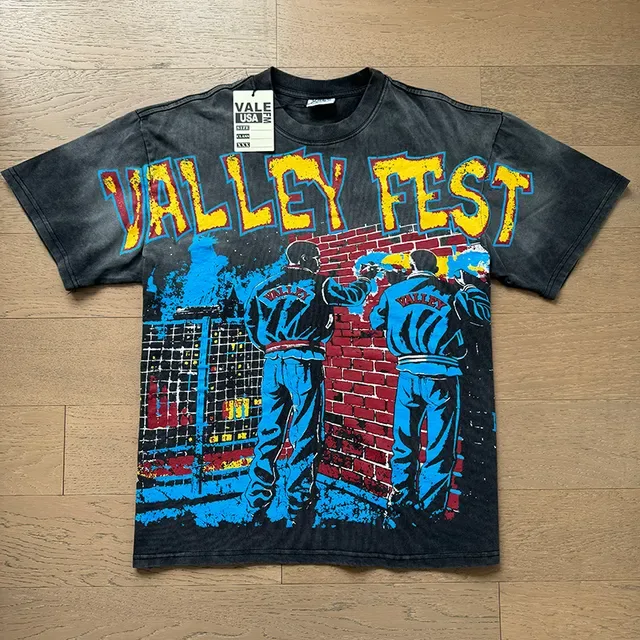 Vale Forever Valley Fest অ্যাসিড-ওয়াশড গ্রাফিক টি-শার্ট 3