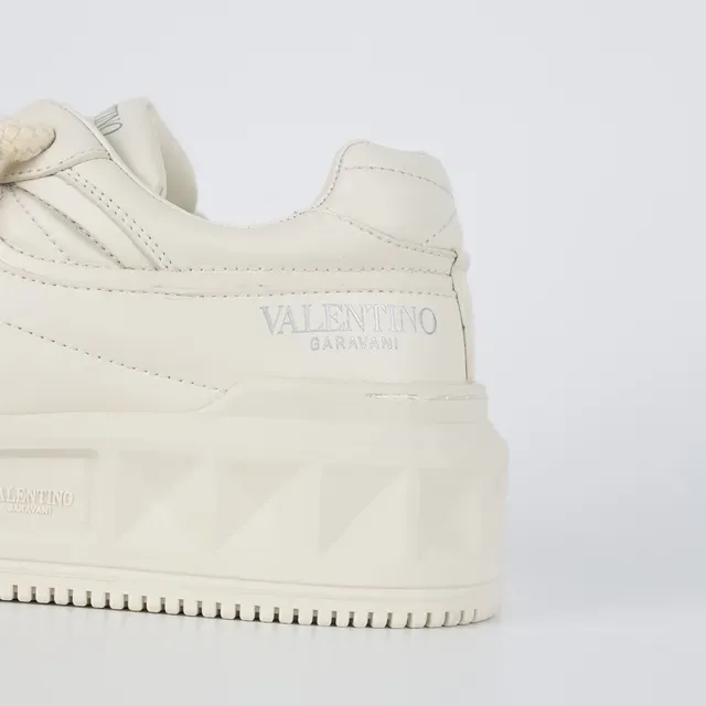 Valentino Rockstud Monochrome Leather Platform Lifestyle Sneakers 4
