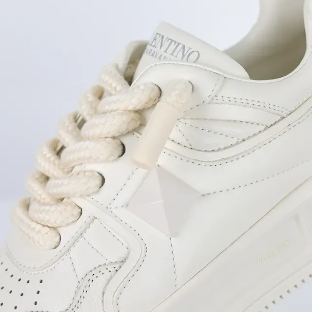 Valentino Rockstud Monochrome Leather Platform Lifestyle Sneakers 6