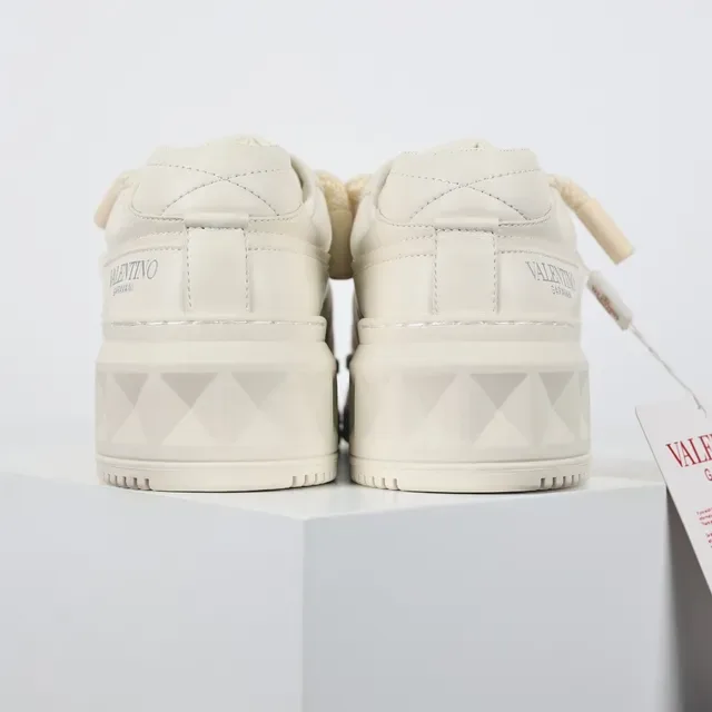 Valentino Rockstud Monochrome Leather Platform Lifestyle Sneakers 8