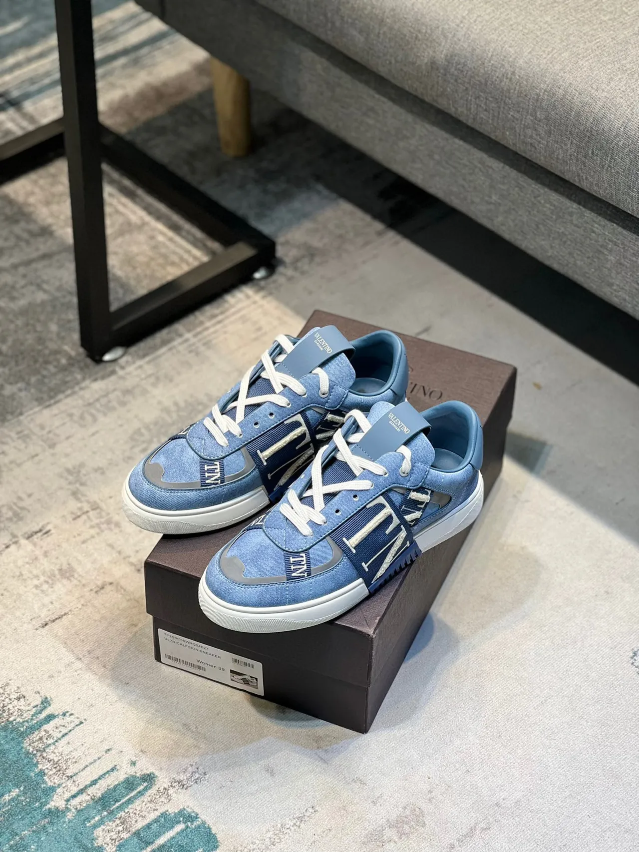 Valentino VLTN Denim Strap Lifestyle Sneakers 7