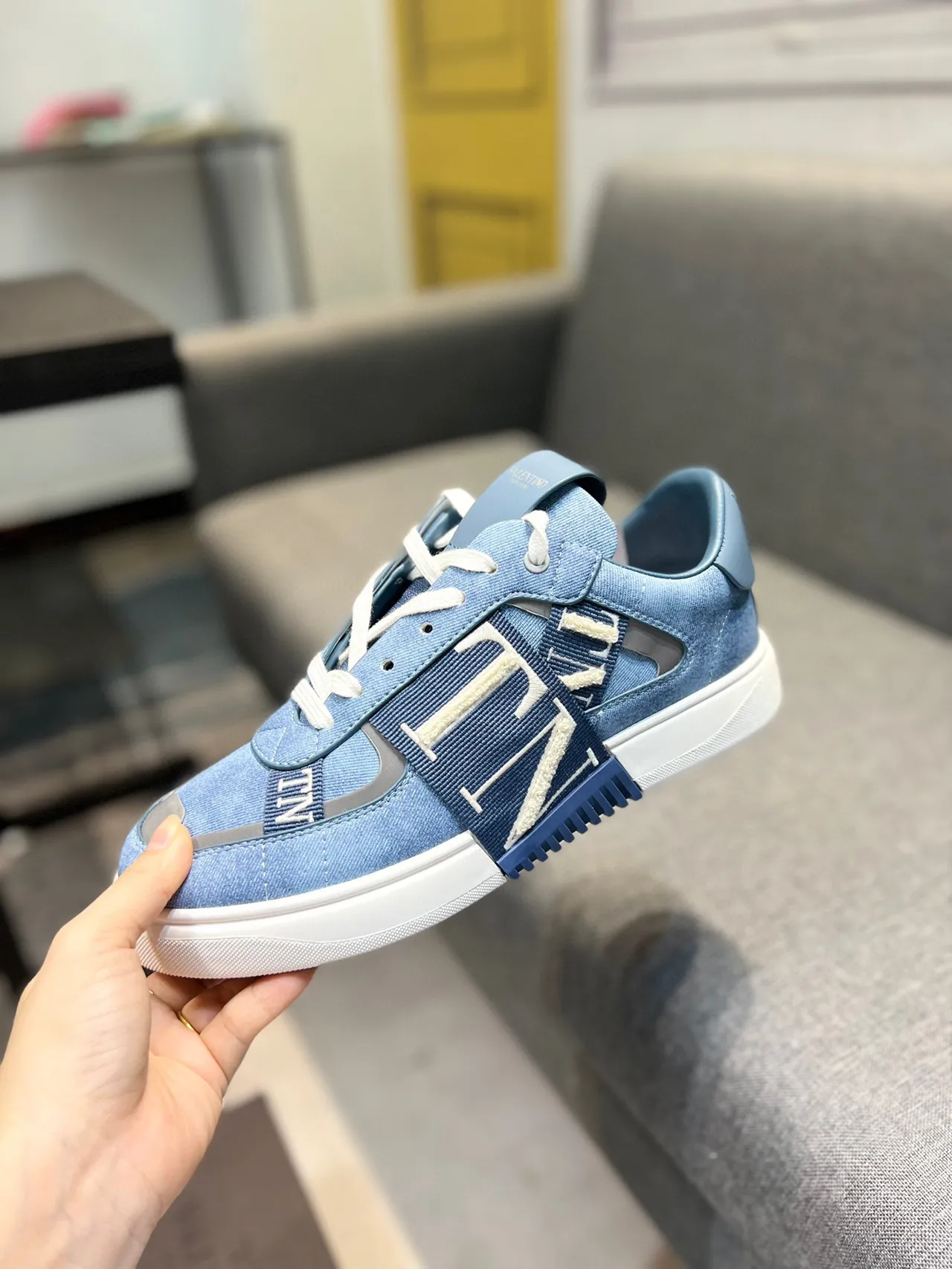 Valentino VLTN Denim Strap Lifestyle Sneakers 9