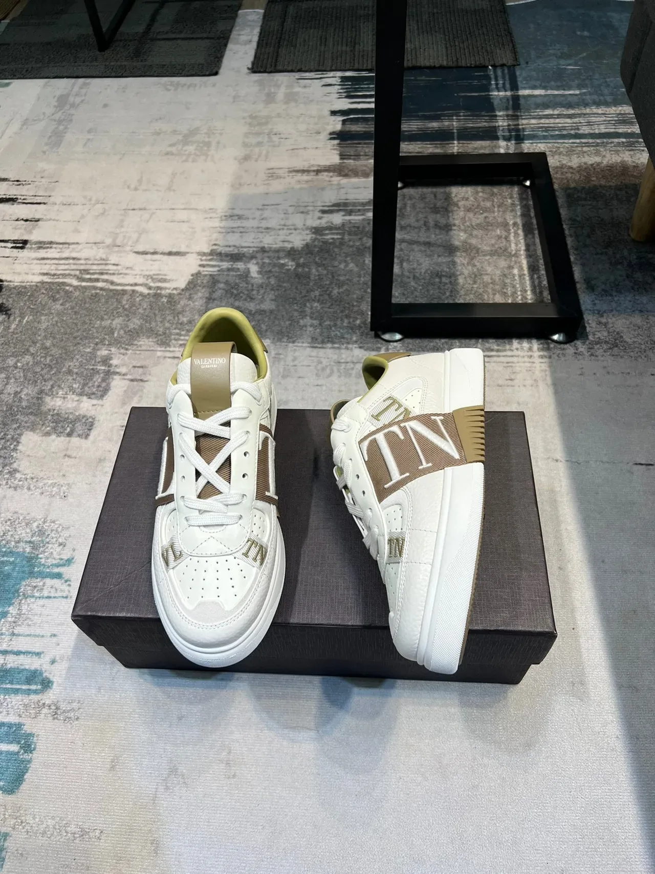 Valentino VLTN Leather Strap Lifestyle Sneaker 4
