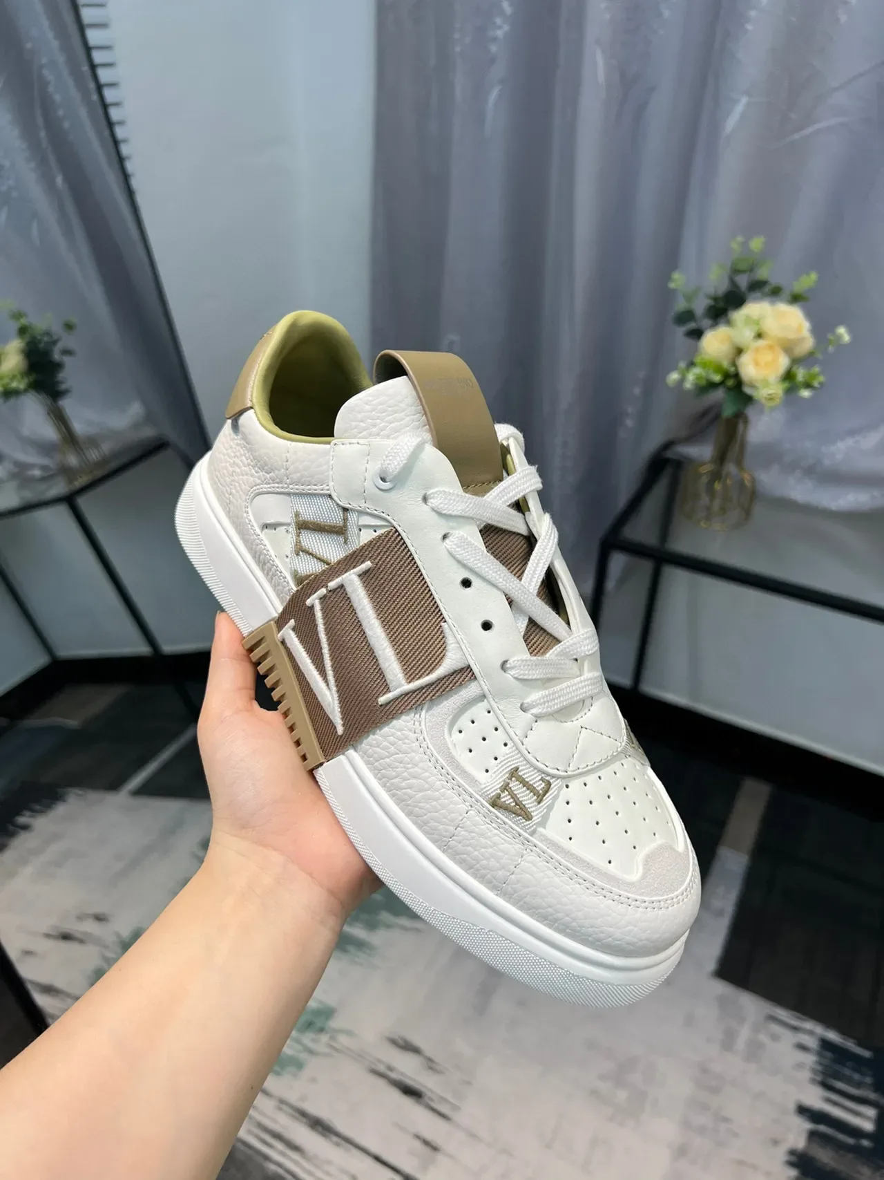 Valentino VLTN Leather Strap Lifestyle Sneaker 6