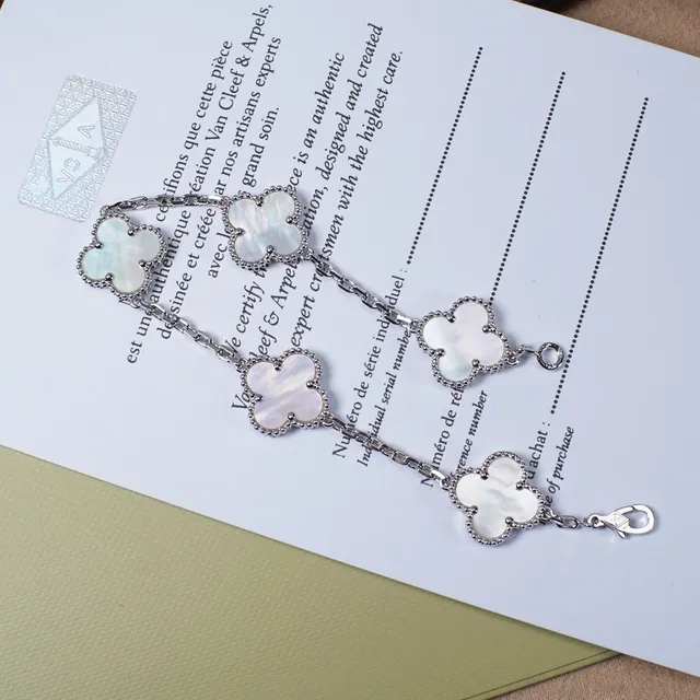 Van Cleef & Arpels Alhambra 五图案 珍珠母贝 手链 7