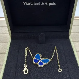 Van Cleef & Arpels Papillon নীল এনামেল প্রজাপতি ব্রেসলেট