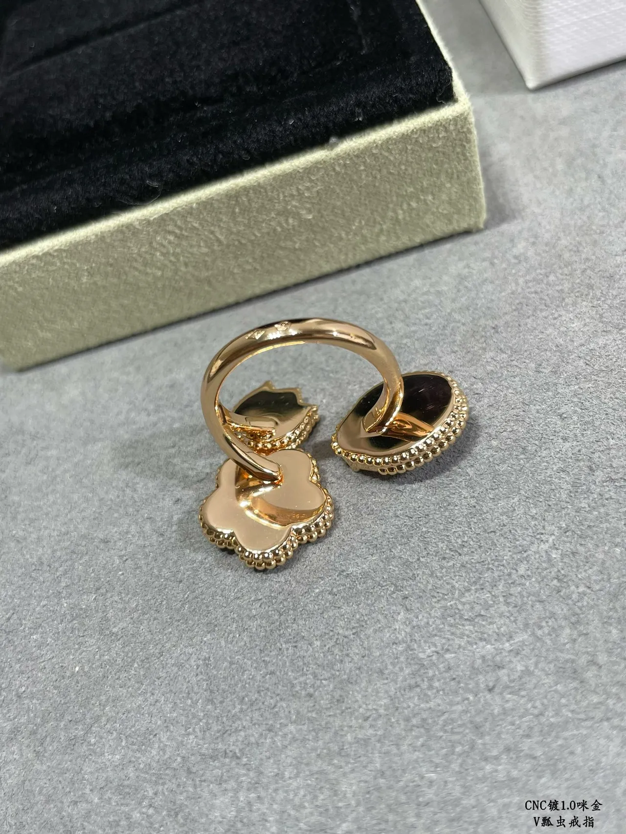 Van Cleef & Arpels Alhambra and Ladybug Motif Gold Rings 4