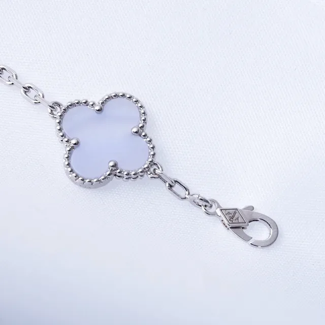 Van Cleef & Arpels Alhambra Five Motif Blue Stone Bracelet 3