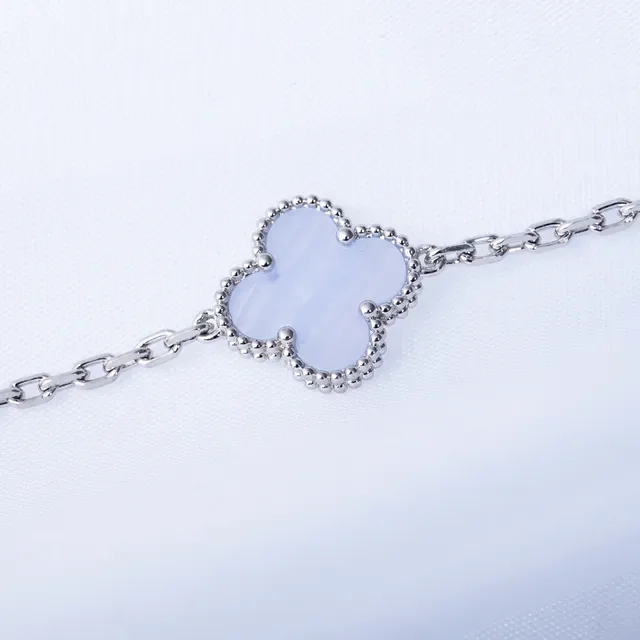 Van Cleef & Arpels Alhambra Five Motif Blue Stone Bracelet 4