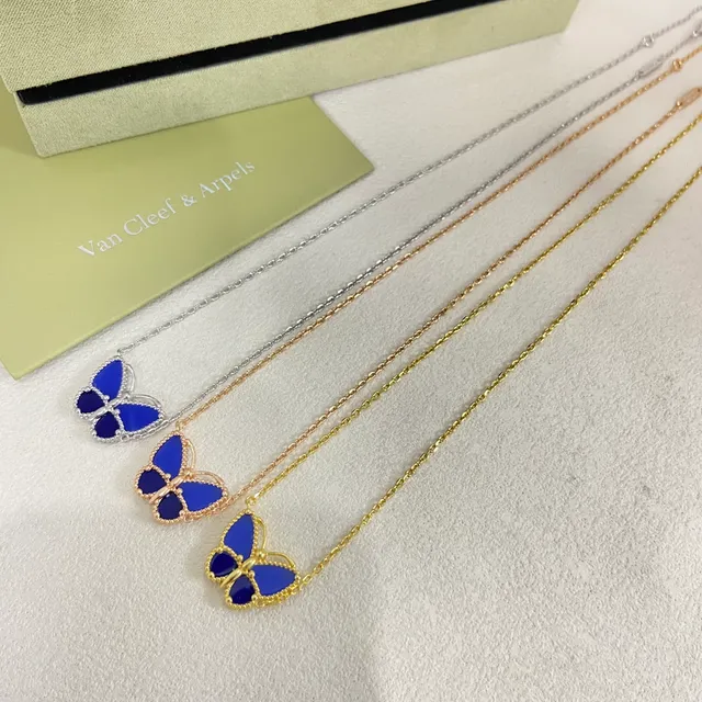 Van Cleef & Arpels Papillon নীল এনামেল বাটারফ্লাই নেকলেস 2