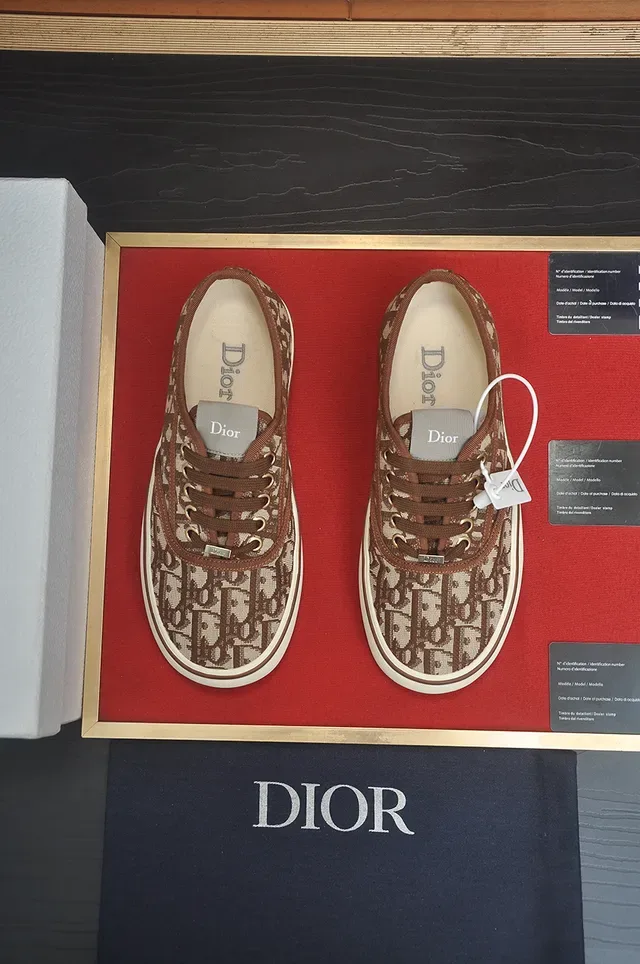 Vans Era Monogram Canvas Brown Beige Skateboard Shoes 5