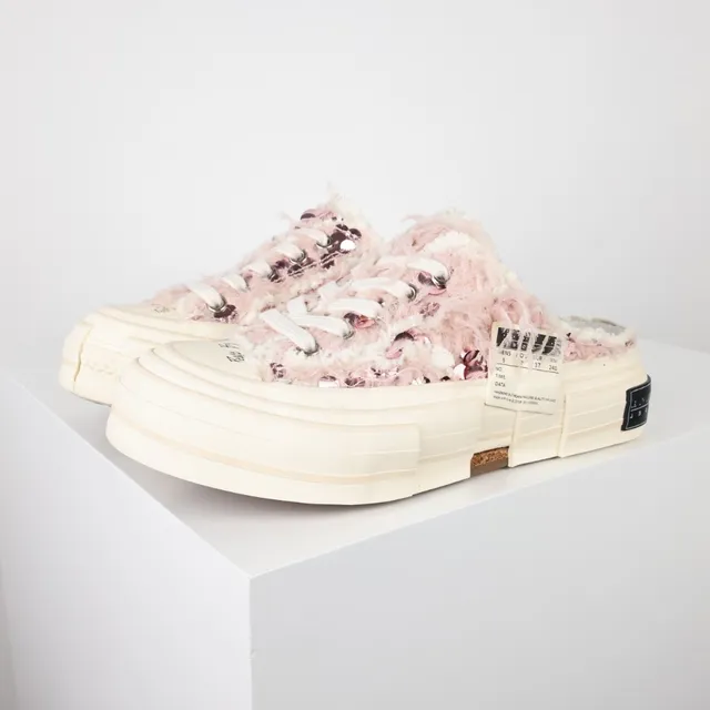 VEJA Loafer Pink Beige Textured Yarn Upper Chunky Layered Platform Sole Loafer 2