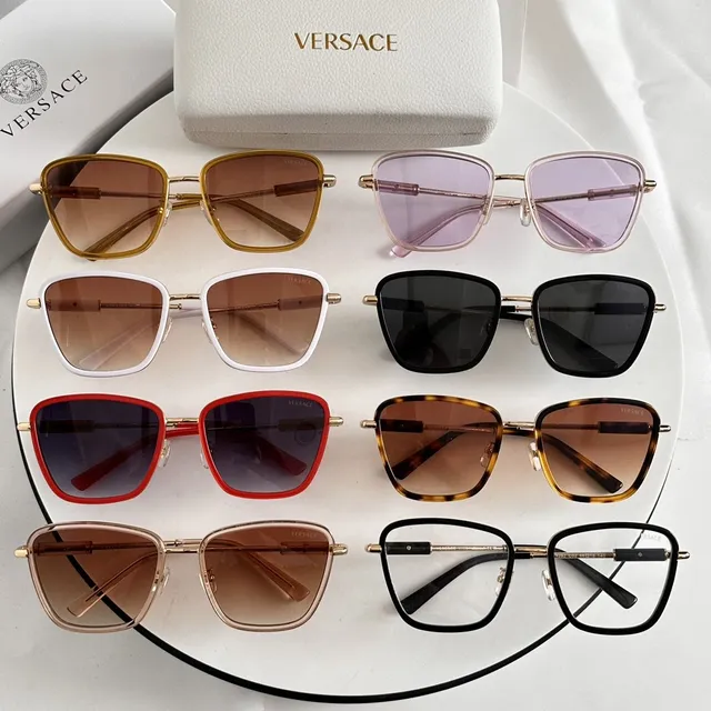 Versace Chain Reaction نظارات بصرية سوداء وذهبية 2