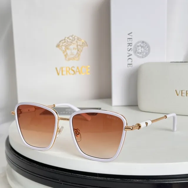 Versace Chain Reaction نظارات بصرية سوداء وذهبية 5