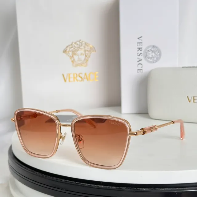 Versace Chain Reaction نظارات بصرية سوداء وذهبية 6