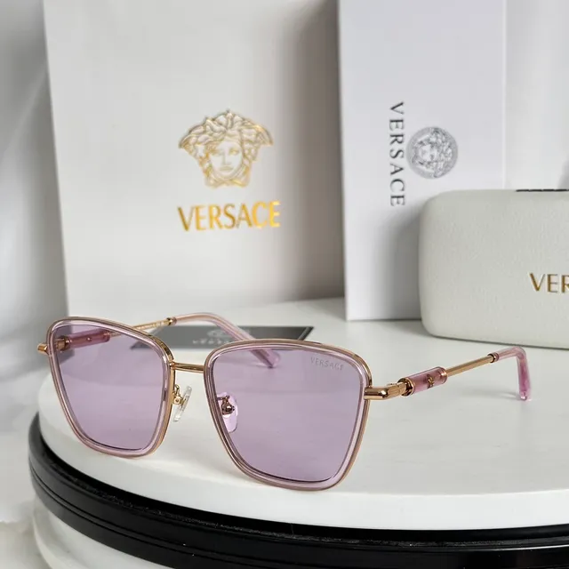 Versace Chain Reaction نظارات بصرية سوداء وذهبية 7
