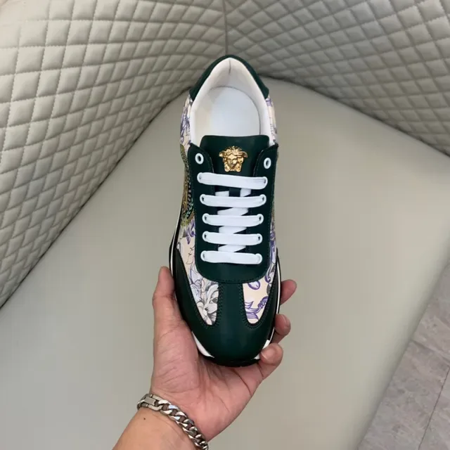 Versace Chain Reaction Medusa Print हरा लाइफस्टाइल स्नीकर 5
