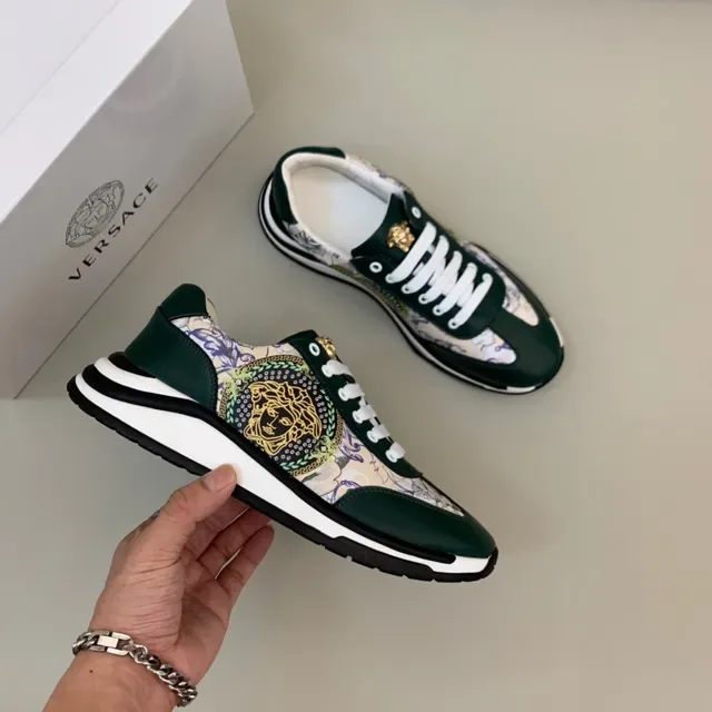 Versace Chain Reaction Medusa Print हरा लाइफस्टाइल स्नीकर 6