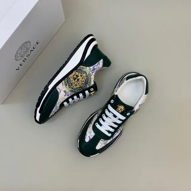 Versace Chain Reaction Medusa Print हरा लाइफस्टाइल स्नीकर 7
