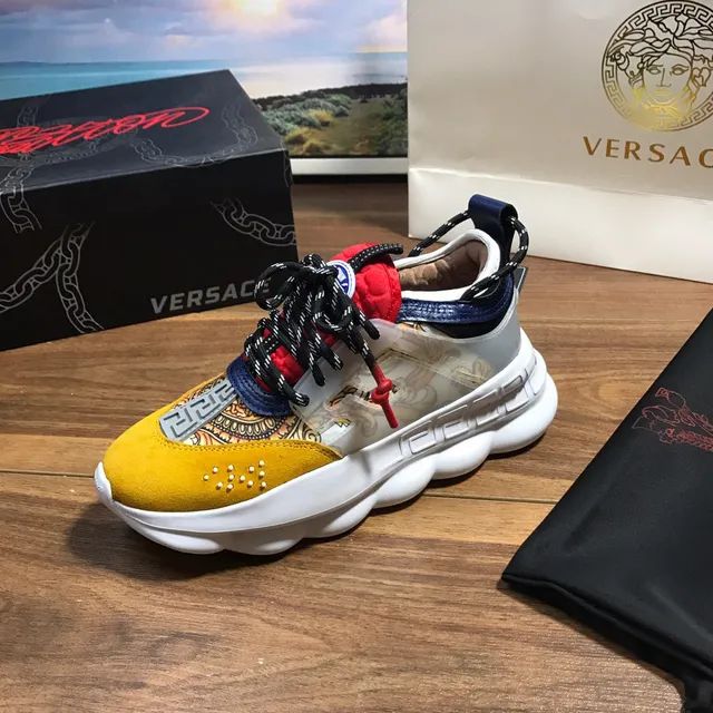 Versace Chain Reaction أحذية رياضية متعددة الألوان سميكة 1