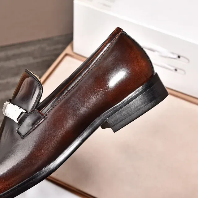 Versace Chain Reaction Two-Tone Brown Gradient Monk Shoes 7