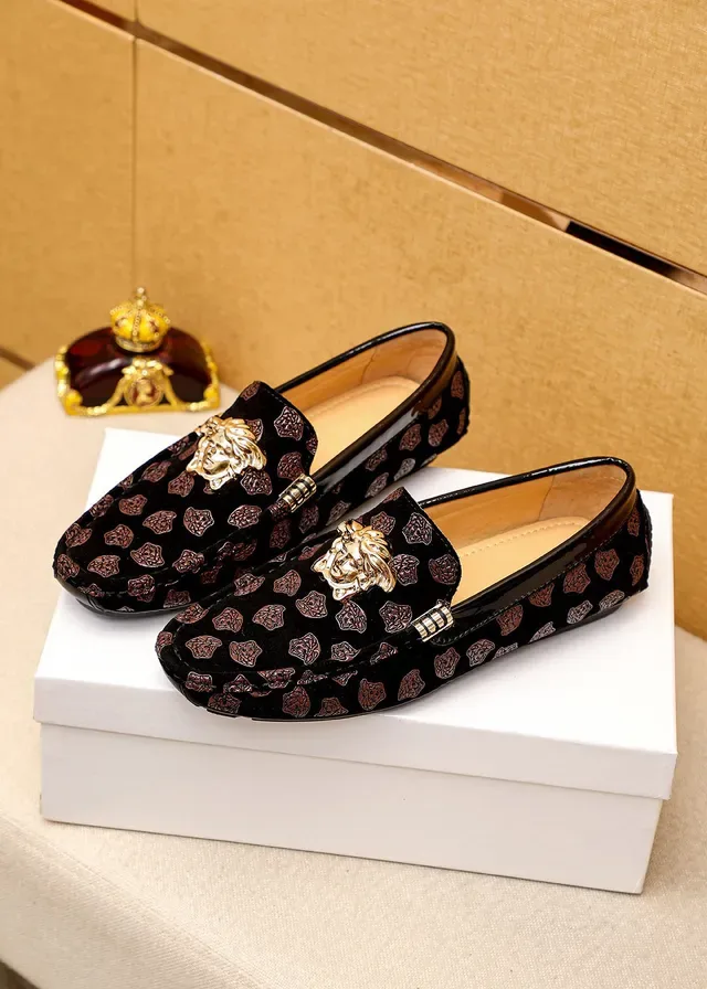 Versace Greca Odissea Black Velvet Medusa Loafers 4
