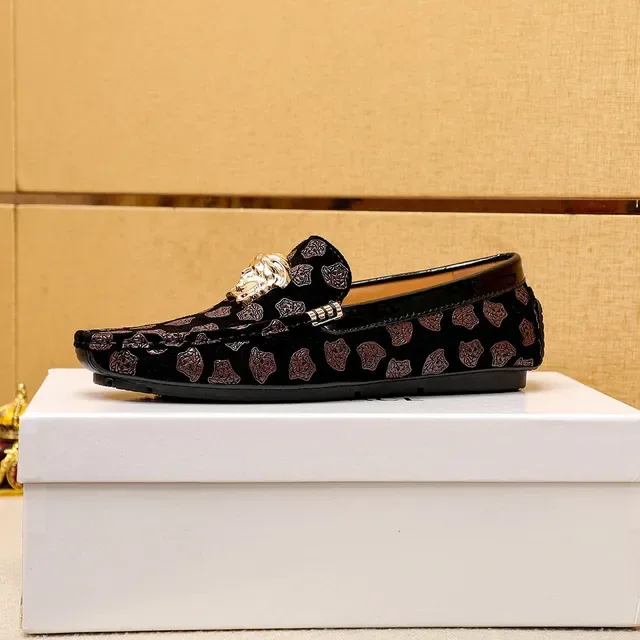 Versace Greca Odissea Black Velvet Medusa Loafers 6