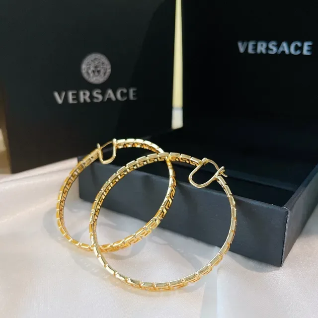 Versace Greca Odissea Aros Dourados com Chave Grega 5