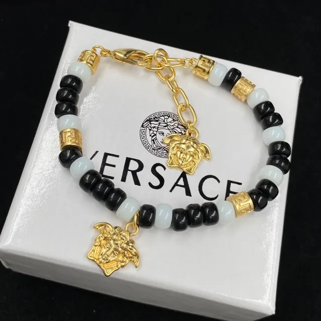 Versace Medusa কালো সোনার মণি রসি জাদুর লটকন হার 5