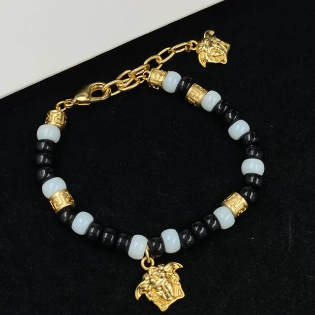 Versace Medusa কালো সোনার মণি রসি জাদুর লটকন হার 8