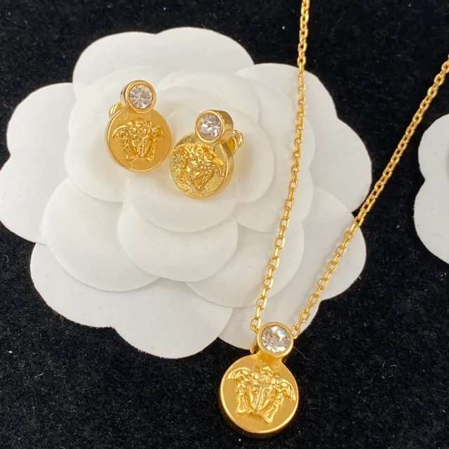 Versace Medusa pièce chaîne or argent pendentif collier 2