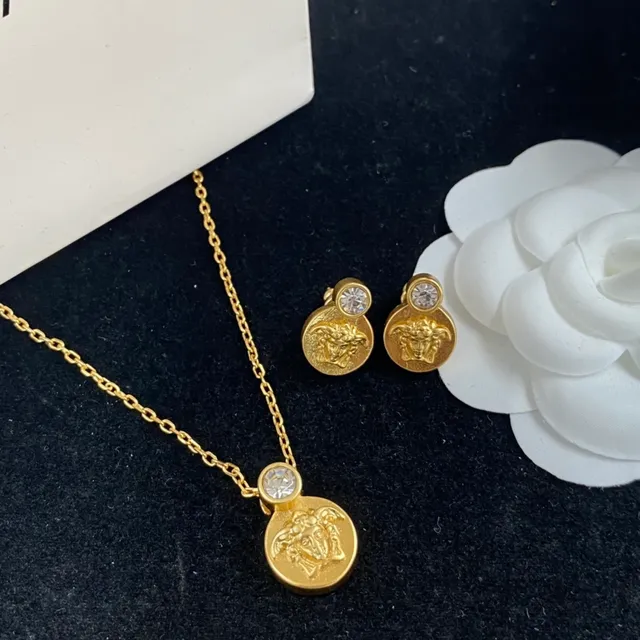 Versace Medusa pièce chaîne or argent pendentif collier 4