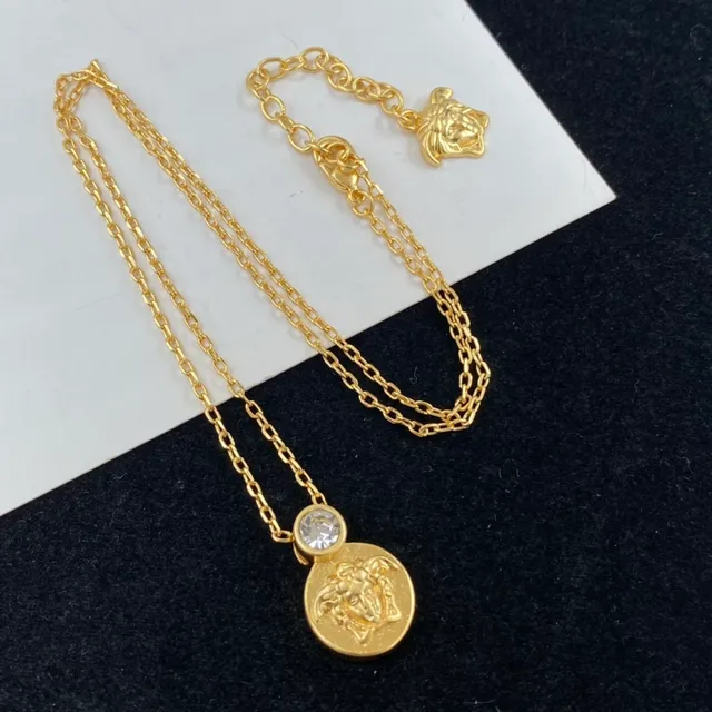 Versace Medusa pièce chaîne or argent pendentif collier 5