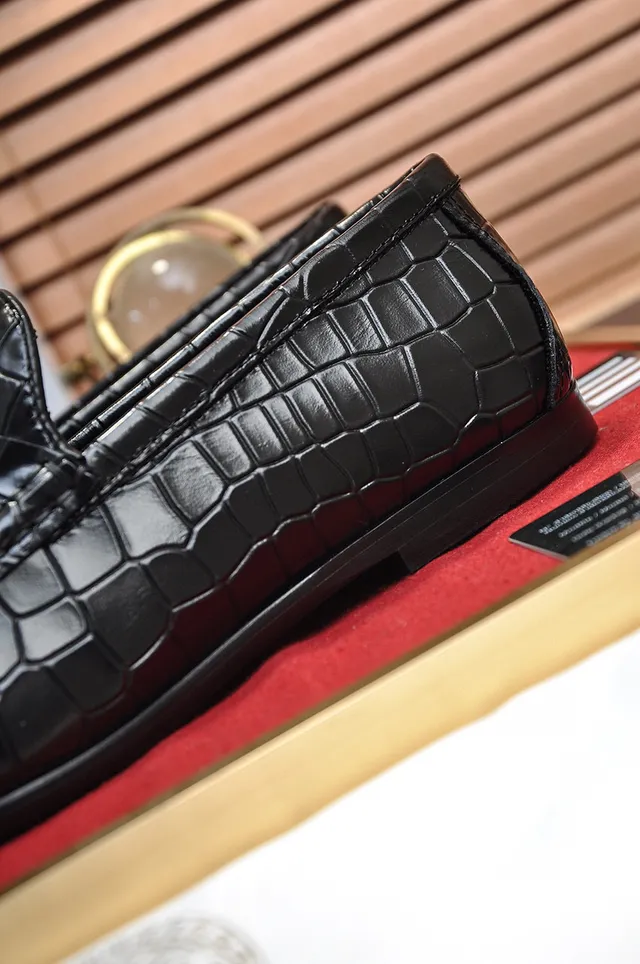 Versace Odissea Crocodilo Embossado Preto Mocassins 2