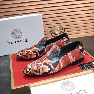 Versace Odissea 印花巴洛克花卉链饰乐福鞋