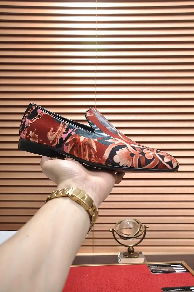Versace Odissea Printed Baroque Floral Chain Loafers 4