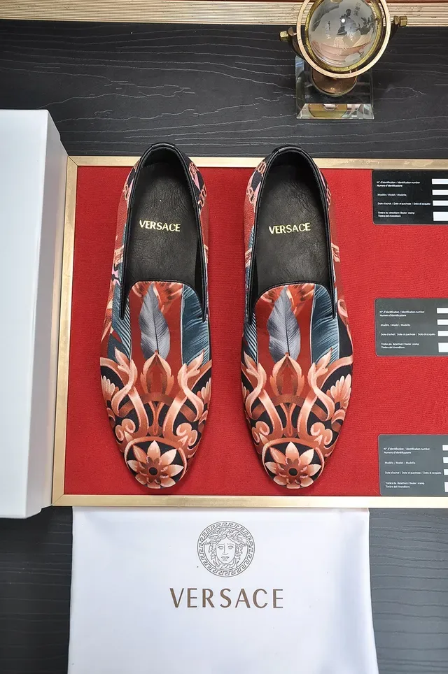 Versace Odissea Printed Baroque Floral Chain Loafers 5