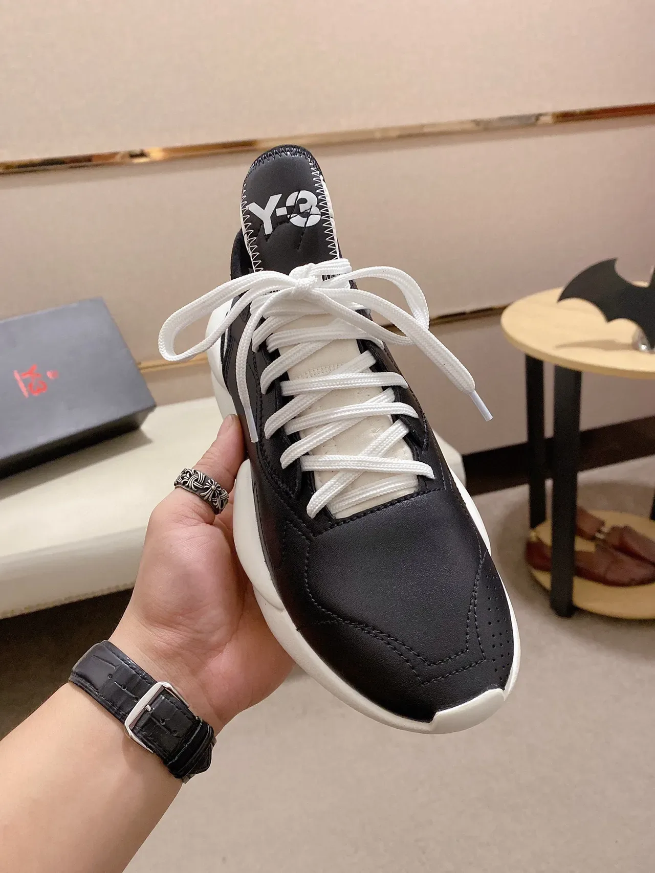 Y-3 Kaiwa Tênis Lifestyle Preto e Branco 9