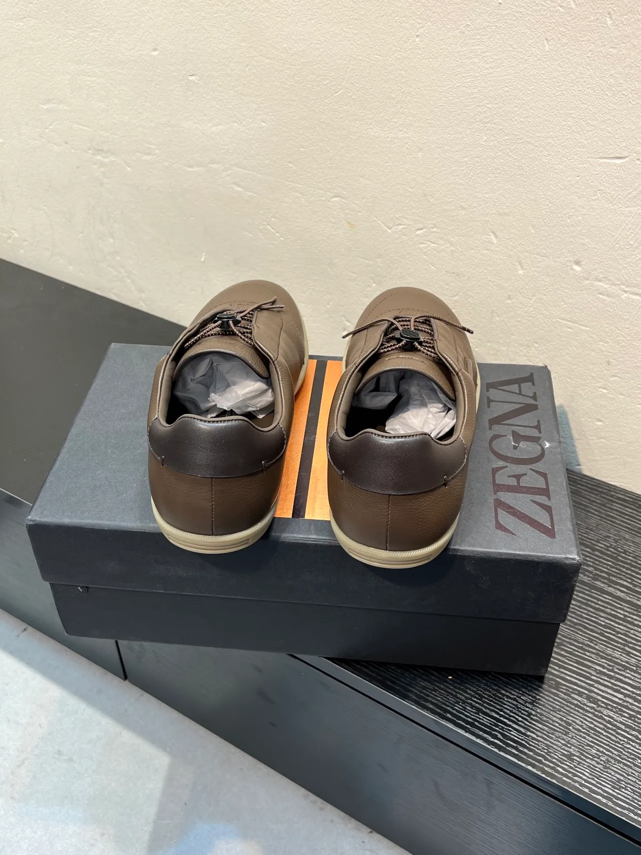 Zegna বাদামী চামড়া Toggle-Closure লোফার 6