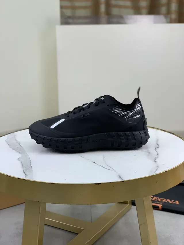 Zegna x Norda سكينرز أسود شبكة تقنية نمط حياة 5