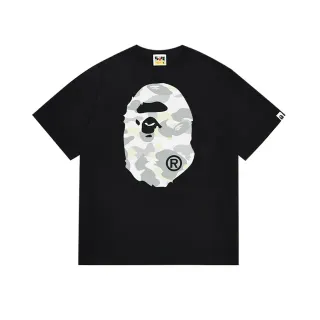 تي شيرت أسود A Bathing Ape ABC Camo Ape Head